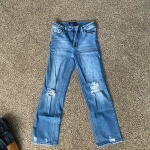 Just black denim straight leg ankle